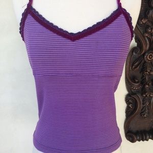 Bergdorf Goodman Purple Tank with Velvet Straps